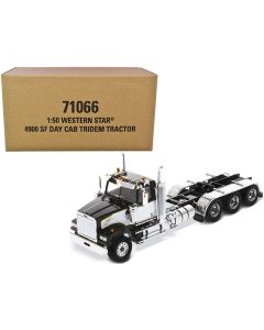 Western Star 4900 SF Tridem Day Cab Truck Tractor Black "Transport Series" 1/50 Diecast Model by Diecast Masters