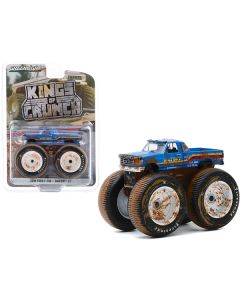 1996 Ford F-250 Monster Truck "Bigfoot #7" Blue (Dirty Version) "Kings of Crunch" Series 7 1/64 Diecast Model Car by Greenlight