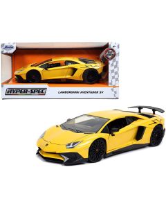 Lamborghini Aventador SV Yellow "Hyper-Spec" 1/24 Diecast Model Car by Jada