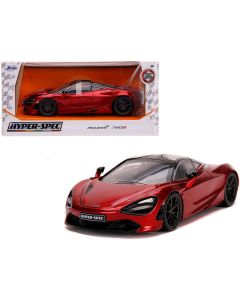 McLaren 720S RHD (Right Hand Drive) Candy Red with Black Top "Hyper-Spec" Series 1/24 Diecast Model Car by Jada