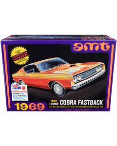 Skill 2 Model Kit 1969 Ford Torino Cobra Fastback 3-in-1 Kit 1/25 Scale Model by AMT