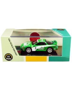 Mitsubishi 3000GT GTO RHD (Right Hand Drive) #3 "Puma" Green and White 1/64 Diecast Model Car by Paragon