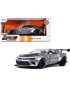 2016 Chevrolet Camaro Widebody #02 "Bridgestone" Silver "Bigtime Muscle" 1/24 Diecast Model Car by Jada