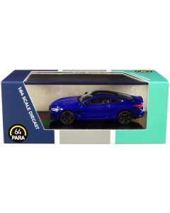 BMW M8 Coupe Marina Bay Blue Metallic with Black Top 1/64 Diecast Model Car by Paragon