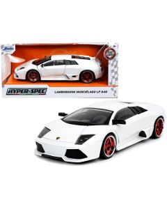 Lamborghini Murcielago LP640 White "Hyper-Spec" 1/24 Diecast Model Car by Jada