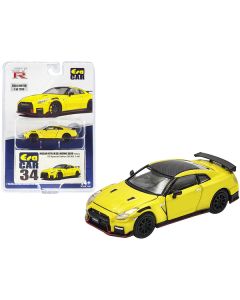 2020 Nissan GT-R (R35) Nismo RHD (Right Hand Drive) Yellow with Carbon Top Limited Edition to 1200 pieces "Special Edition" 1/64 Diecast Model Car by Era Car