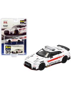 Nissan GT-R (R35) Nismo RHD (Right Hand Drive) "Official Car" White Limited Edition to 1200 pieces "Special Edition" 1/64 Diecast Model Car by Era Car