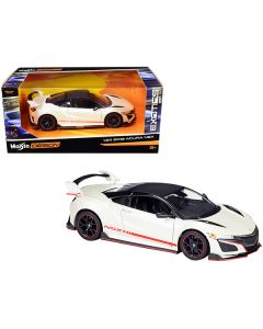 2018 Acura NSX Pearl White with Carbon Top "Exotics" 1/24 Diecast Model Car by Maisto