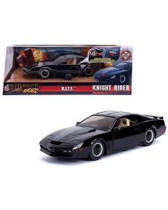 1982 Pontiac Firebird Trans Am Black with Light K.I.T.T. "Knight Rider" (1982) TV Series "Hollywood Rides" Series 1/24 Diecast Model Car by Jada