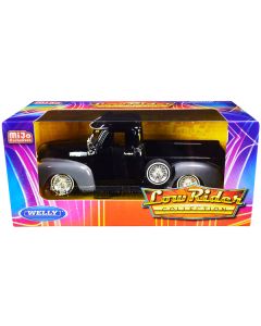 1953 Chevrolet 3100 Pickup Truck Black and Gray "Low Rider Collection" 1/24 Diecast Model Car by Welly