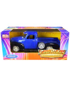 1953 Chevrolet 3100 Pickup Truck Blue and Black "Low Rider Collection" 1/24 Diecast Model Car by Welly