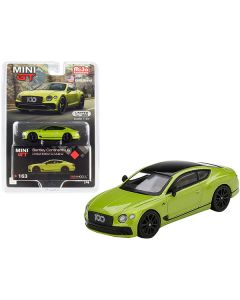 Bentley Continental GT Limited Edition by Mulliner Green Metallic with Black Top Limited Edition to 1800 pieces Worldwide 1/64 Diecast Model Car by Mini GT