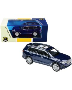 BMW X7 Tanzanite Blue Metallic 1/64 Diecast Model Car by Paragon