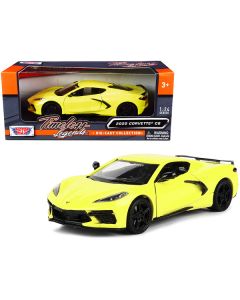 2020 Chevrolet Corvette C8 Stingray Yellow "Timeless Legends" 1/24 Diecast Model Car by Motormax