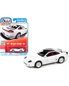 1992 Dodge Stealth R/T Twin Turbo White with Black Top and Red Interior "Modern Muscle" Limited Edition to 12040 pieces Worldwide 1/64 Diecast Model Car by Auto World