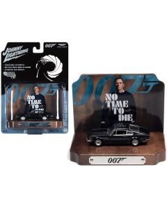 1987 Aston Martin V8 Cumberland Gray with Collectible Tin Display "007" (James Bond) "No Time to Die" (2021) Movie (25th in the James Bond Series) 1/64 Diecast Model Car by Johnny Lightning