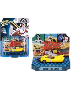 Racer X Shooting Star #9 Yellow with Collectible Tin Display "Speed Racer" 1/64 Diecast Model Car by Johnny Lightning