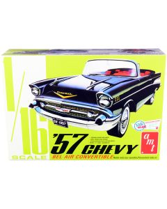 Skill 3 Model Kit 1957 Chevrolet Bel Air Convertible 2-in-1 Kit 1/16 Scale Model by AMT