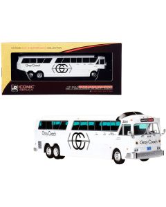 MCI MC-7 Challenger Intercity Coach Bus White "Gray Coach" Toronto - Guelph (Canada) "Vintage Bus & Motorcoach Collection" 1/87 (HO) Diecast Model by Iconic Replicas