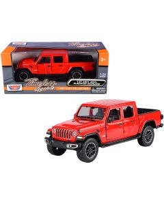 2021 Jeep Gladiator Overland (Closed Top) Pickup Truck Red 1/24-1/27 Diecast Model Car by Motormax