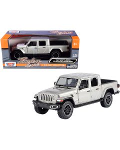 2021 Jeep Gladiator Overland (Closed Top) Pickup Truck Silver Metallic 1/24-1/27 Diecast Model Car by Motormax