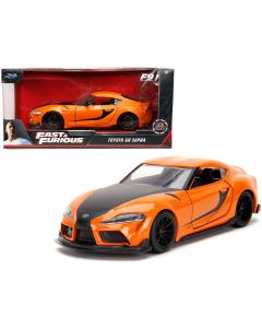 Toyota GR Supra Orange with Black Stripes "Fast & Furious 9 F9" (2021) Movie 1/32 Diecast Model Car by Jada