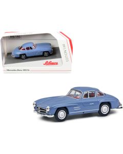 Mercedes Benz 300 SL Blue with Red Interior 1/64 Diecast Model Car by Schuco