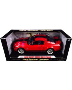 2008 Ford Shelby Mustang GT500 Super Snake Red with Black Stripes "Shelby Collectibles Legend" Series 1/18 Diecast Model Car by Shelby Collectibles