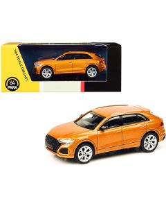 Audi RS Q8 Dragon Orange Metallic 1/64 Diecast Model Car by Paragon