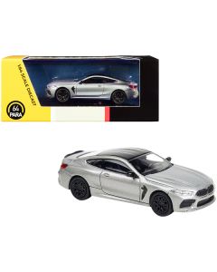 BMW M8 Coupe Donington Gray Metallic with Black Top 1/64 Diecast Model Car by Paragon