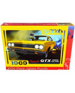 Jigsaw Puzzle 1969 Plymouth GTX Hardtop Pro Street MODEL BOX PUZZLE (1000 piece) by AMT