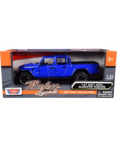 2021 Jeep Gladiator Rubicon (Open Top) Pickup Truck Blue 1/24-1/27 Diecast Model Car by Motormax