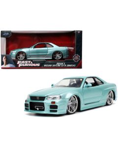 Brian's Nissan Skyline GT-R (BNR34) RHD (Right Hand Drive) Turquoise Metallic 