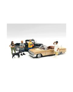 Lowriderz and a Dog 5 piece Figurine Set for 1/18 Scale Models by American Diorama