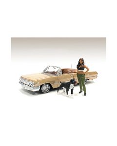 "Lowriderz" Figurine IV and a Dog for 1/18 Scale Models by American Diorama