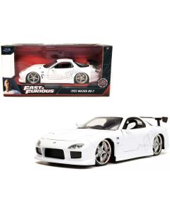 1993 Mazda RX-7 "HKS" White "Fast & Furious" Movie 1/24 Diecast Model Car by Jada