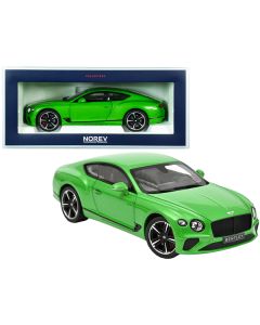 2018 Bentley Continental GT Apple Green Metallic 1/18 Diecast Model Car by Norev