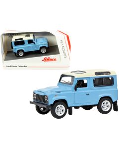 Land Rover Defender Light Blue with Cream Top 1/64 Diecast Model Car by Schuco