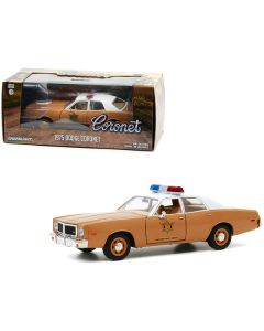 1975 Dodge Coronet Brown with White Top "Choctaw County Sheriff" 1/24 Diecast Model Car by Greenlight