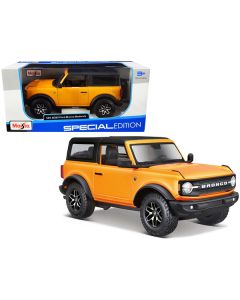 2021 Ford Bronco Badlands Orange Metallic with Black Top "Special Edition" 1/24 Diecast Model Car by Maisto