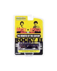 1979 Pontiac Firebird Trans Am T/A Black with Hood Bird "Rocky II" (1979) Movie "Hollywood Series" Release 5 1/64 Diecast Model Car by Greenlight