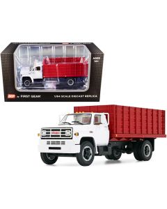 GMC 6500 Grain Truck White and Red 1/64 Diecast Model by DCP/First Gear