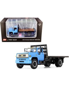 Chevrolet C65 Flatbed Truck Light Blue 1/64 Diecast Model by DCP/First Gear