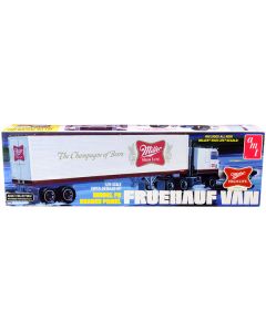 Skill 3 Model Kit Fruehauf FB Beaded Panel Van Trailer "Miller" 1/25 Scale Model by AMT