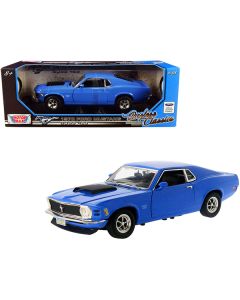 1970 Ford Mustang Boss 429 Dark Blue "Timeless Classics" Series 1/18 Diecast Model Car by Motormax