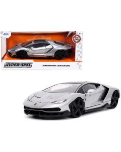 Lamborghini Centenario Gray Metallic with Black Top "Hyper-Spec" Series 1/24 Diecast Model Car by Jada