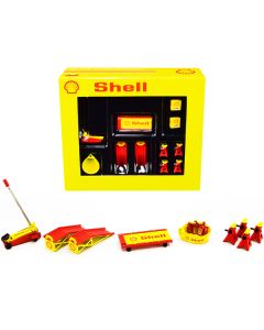 Shop Tool Set of 6 pieces "Shell Oil" 1/18 Diecast Replica by GMP