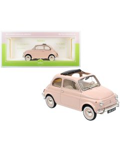 1968 Fiat 500L Pink with Special BIRTH Packaging "My First Collectible Car" 1/18 Diecast Model Car by Norev