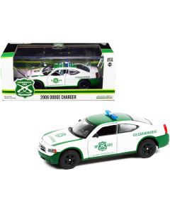 2006 Dodge Charger Police Car White and Green "Carabineros de Chile" 1/43 Diecast Model Car by Greenlight