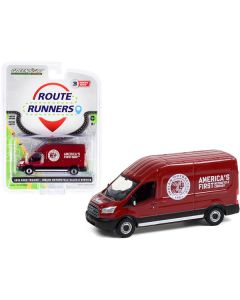 2015 Ford Transit LWB High Roof Van Burgundy "Indian Motorcycle Sales & Service" "Route Runners" Series 3 1/64 Diecast Model by Greenlight